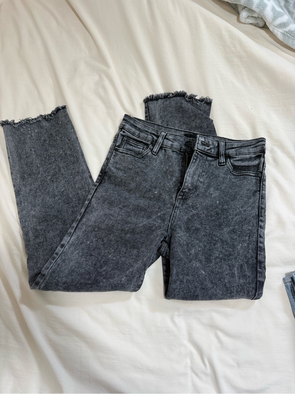 Kendall & Kylie Black Acid-Wash High-Rise Jeans